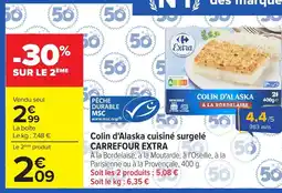 Carrefour Colin d'alaska cuisiné surgelé carrefour extra offre