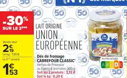 Carrefour Dés de fromage carrefour classic offre