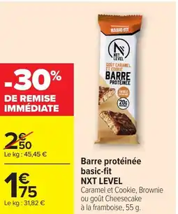 Carrefour Barre protéinée basic-fit nxt level offre