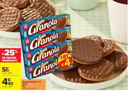 Carrefour Biscuits Granola "Lot de 4" LU offre