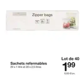 Zeeman Sachets refermables offre