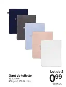Zeeman Gant de toilette offre