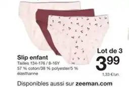 Zeeman Slip enfant offre