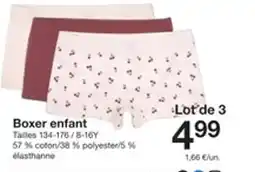 Zeeman Boxer enfant offre