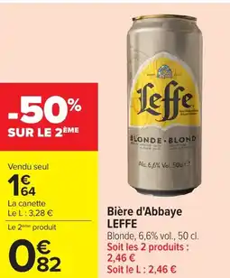 Carrefour Bière d'abbaye leffe offre