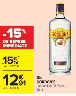 Carrefour Gin gordon's offre
