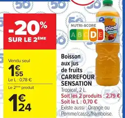 Carrefour Boisson aux jus de fruits carrefour sensation offre