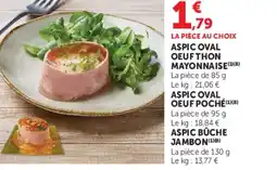U Express Aspic oval oeuf thon mayonnaise offre