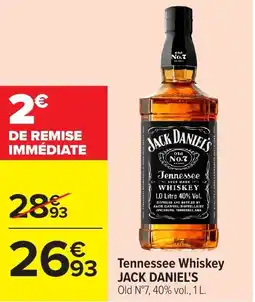 Carrefour Tennessee whiskey jack daniel's offre