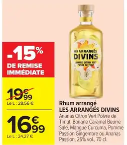 Carrefour Rhum arrangé les arrangés divins offre