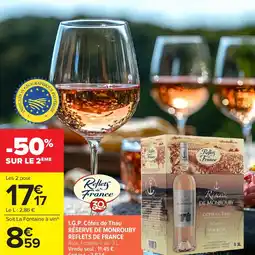 Carrefour I.g.p. côtes de thau réserve de monrouby reflets de france offre