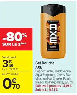 Carrefour Gel douche axe offre