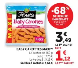 U Express FLORETT Baby carottes offre