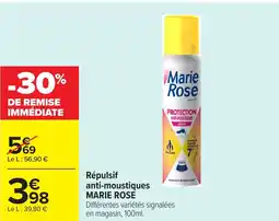 Carrefour Répulsif anti-moustiques marie rose offre