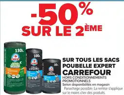 Carrefour SUR TOUS LES SACS POUBELLE EXPERT CARREFOUR offre