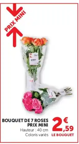 U Express Bouquet de 7 roses prix mini offre