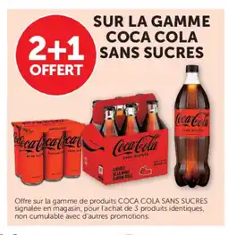 U Express COCA COLA Sur la gamme sans sucres offre