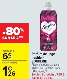 Carrefour Parfum de linge liquide soupline offre
