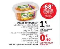 U Express BONDUELLE Salade offre