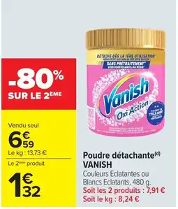Carrefour Poudre détachante vanish offre