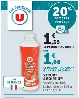 U Express U Yaourt a boire offre