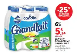 U Express GRANDLAIT Lait uht demi-ecreme offre