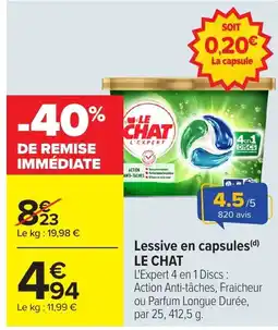 Carrefour Lessive en capsules offre