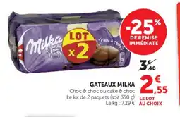U Express MILKA Gateaux offre