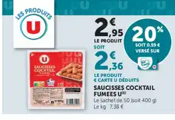 U Express U Saucisses cocktail fumees offre