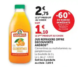 U Express ANDROS Jus refrigere offre decouverte offre