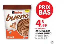 U Express KINDER BUENO Creme glace offre