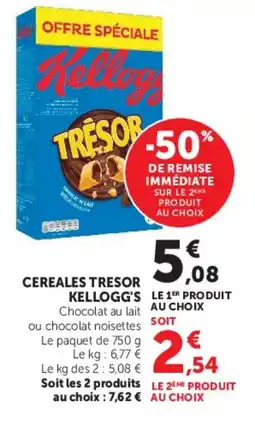 U Express KELLOGG'S Cereales tresor offre