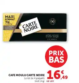 U Express CARTE NOIRE Cafe moulu offre