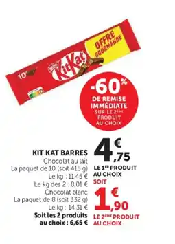 U Express KIT KAT Barres offre