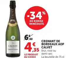 U Express CALVET Cremant de bordeaux aop offre