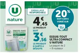 U Express Essuie-tout ultra compact u nature offre