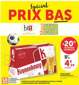 Maximarché KRONENBOURG 4,2° Biere blonde offre