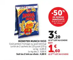 Maximarché VICO Monster munch offre