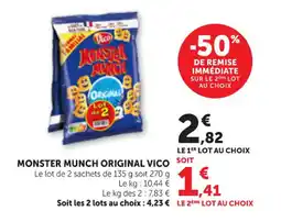 Maximarché VICO Monster munch original offre
