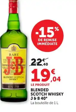 Maximarché J&B 40 Blended scotch whisky offre