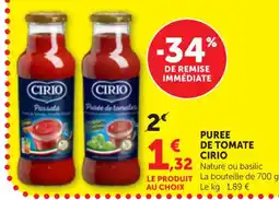 Maximarché CIRIO Puree de tomate offre
