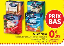 Maximarché CIRIO Sauce offre