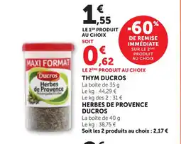 Maximarché DUCROS Thym offre