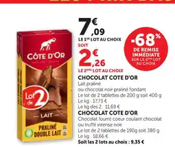Maximarché COTE D'OR Chocolat offre