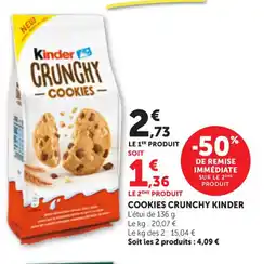 Maximarché KINDER Cookies Crunchy offre