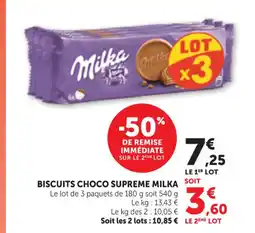 Maximarché MILKA Biscuits choco supreme offre
