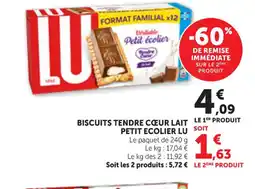 Maximarché LU Biscuits tendre cœur lait petit ecolier offre