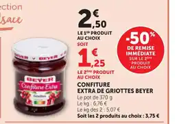 Maximarché BEYER Confiture extra de griottes offre