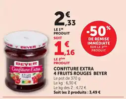 Maximarché BEYER Confiture extra 4 fruits rouges offre