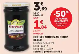 Maximarché BEYER Cerises noires au sirop offre